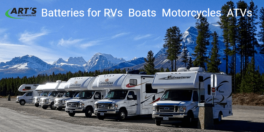 Batteries for RVs Boats Motorcycles ATVs